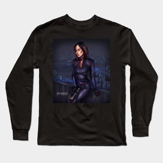 Sci-fi Girl Long Sleeve T-Shirt by DenielHast